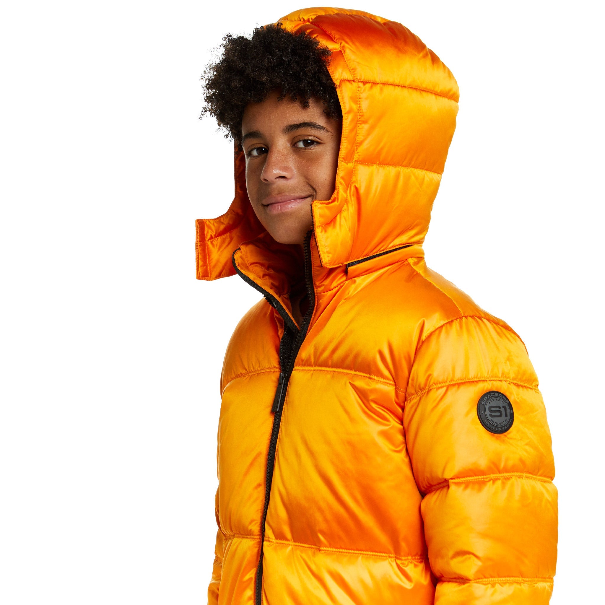 SPACEONE x Andy & Evan® | Galactic Puffer Jacket | Orion Orange