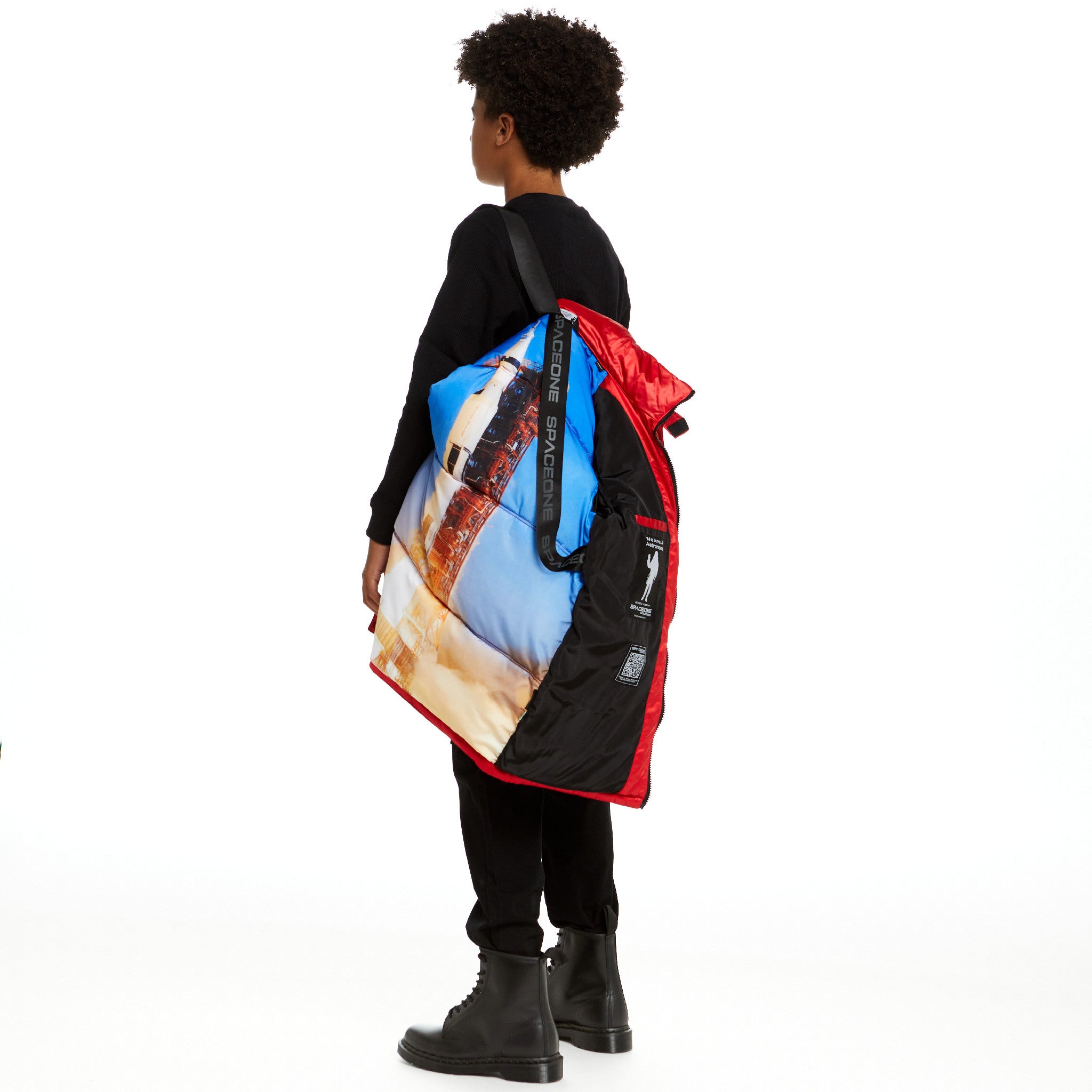 SPACEONE x Andy & Evan® | Galactic Puffer Jacket | Mars Red